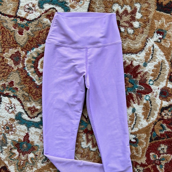 Beach Riot Lavender Ribbed Leggings - Picture 3 of 9